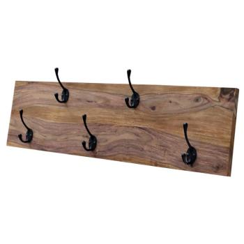 indickynabytok.sk - Vešiak Rami s 5 háčikmi 90x25x2,5 indický masív palisander obrázok
