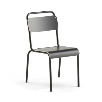 Jedálenská stolička FRISCO, čierny rám, čierny laminát obrázok