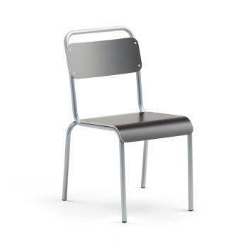 Jedálenská stolička FRISCO, hliníkový rám, čierny laminát obrázok