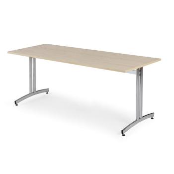 Jedálenský stôl SANNA, 1800x800 mm, breza / chróm obrázok