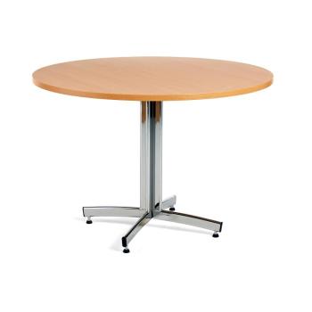 Jedálenský stôl SANNA, okrúhly Ø 1100 x V 720 mm, buk / chróm obrázok
