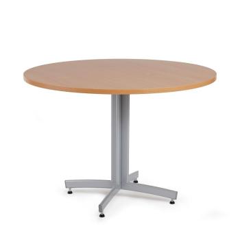 Jedálenský stôl SANNA, okrúhly Ø 1100 x V 720 mm, buk / sivá obrázok