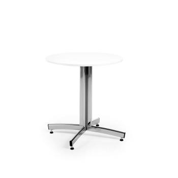 Jedálenský stôl SANNA, okrúhly, Ø 700 x V 720 mm, biela / chróm obrázok