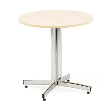 Jedálenský stôl SANNA, okrúhly Ø 700 x V 720 mm, breza / chróm obrázok
