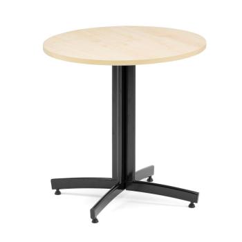 Jedálenský stôl SANNA, okrúhly Ø 700 x V 720 mm, breza / čierna obrázok