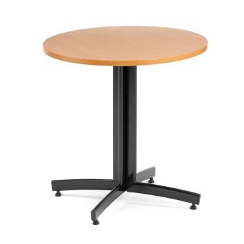 Jedálenský stôl SANNA, okrúhly Ø 700 x V 720 mm, buk / čierna obrázok