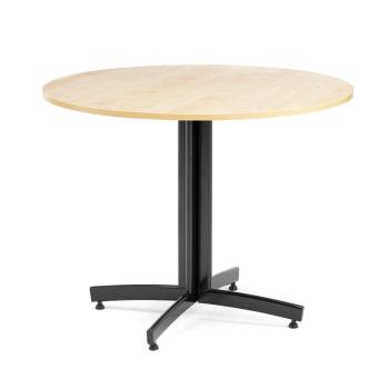 Jedálenský stôl SANNA, okrúhly Ø 900 x V 720 mm, breza / čierna obrázok