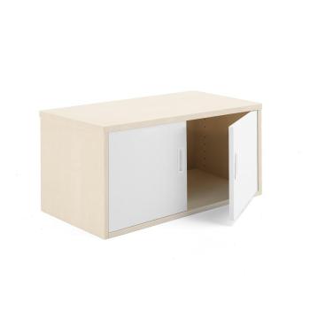Kancelárska skriňa MODULUS, 400x800x400 mm, breza / biela obrázok