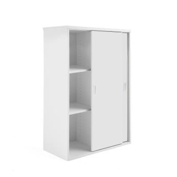Kancelárska skriňa s posuvnými dverami MODULUS, 1200x800 mm, biela obrázok