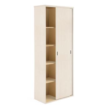 Kancelárska skriňa s posuvnými dverami MODULUS, 2000x800 mm, breza obrázok