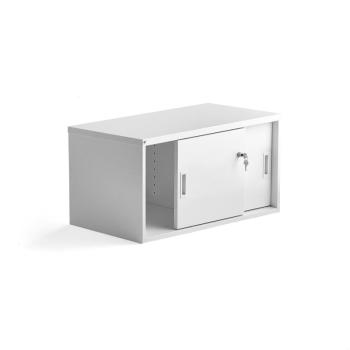 Kancelárska skriňa s posuvnými dverami MODULUS, 400x800 mm, biela obrázok