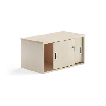 Kancelárska skriňa s posuvnými dverami MODULUS, 400x800 mm, breza obrázok