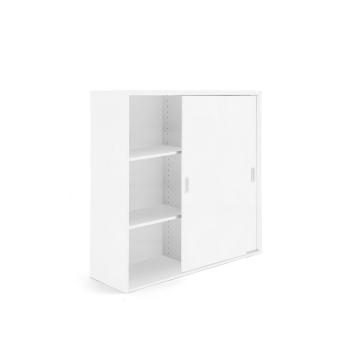 Kancelárska skriňa s posuvnými dverami MODULUS XL, 1200x1200 mm, biela obrázok