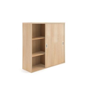 Kancelárska skriňa s posuvnými dverami MODULUS XL, 1200x1200 mm, dub obrázok