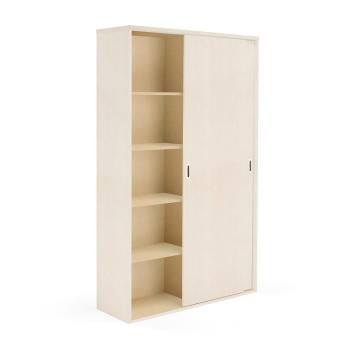 Kancelárska skriňa s posuvnými dverami MODULUS XL, 2000x1200 mm, breza obrázok
