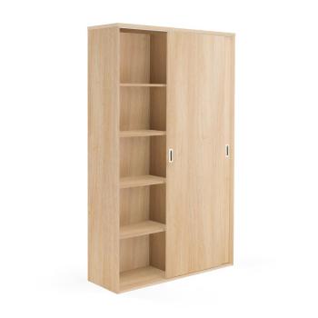 Kancelárska skriňa s posuvnými dverami MODULUS XL, 2000x1200 mm, dub obrázok