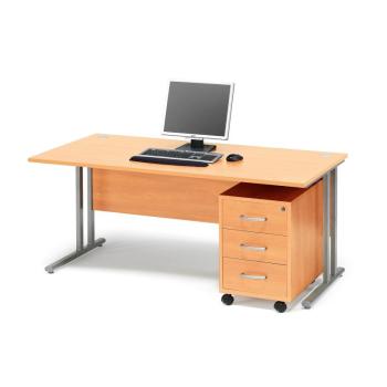 Kancelárska zostava Flexus: stôl 1600x800 mm + kancelársky kontajner, buk obrázok