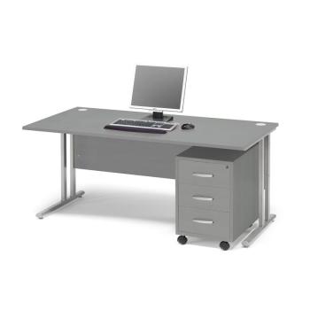 Kancelárska zostava Flexus: stôl 1600x800 mm + kancelársky kontajner, šedá obrázok