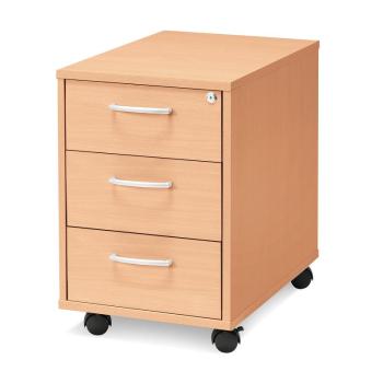 Kancelársky kontajner FLEXUS, 3 zásuvky, 600x400x600 mm, buk obrázok