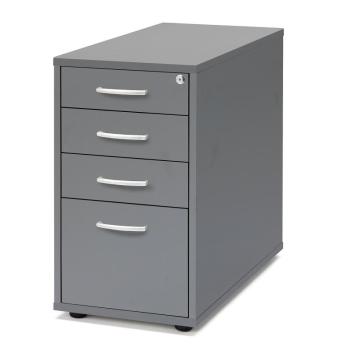Kancelársky kontajner FLEXUS, 4 zásuvky, 720x400x800 mm, šedý obrázok