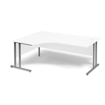Kancelársky pracovný stôl FLEXUS, ľavý rohový,, 1800x1200 mm, biela obrázok