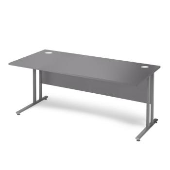 Kancelársky pracovný stôl FLEXUS, rovný, 1600x800 mm, šedá obrázok