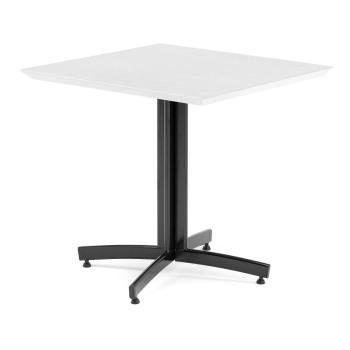 Kaviarenský stôl SANNA, 700x700x720, biela, čierna obrázok