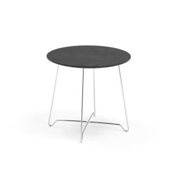 Kaviarenský stolík IRIS, výška 460 mm, chróm / čierna obrázok