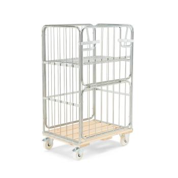 Klietkový vozík s brzdami JORDAN, nosnosť 450 kg, 830x675x1390 mm obrázok