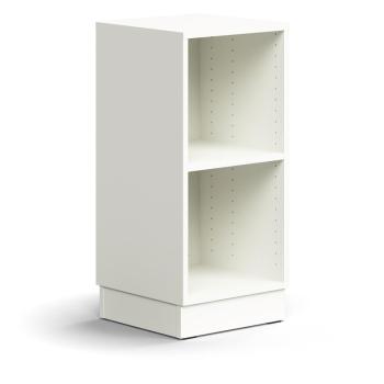 Knižnica QBUS, 1 polica, so soklom, 868x400x400 mm, biela obrázok
