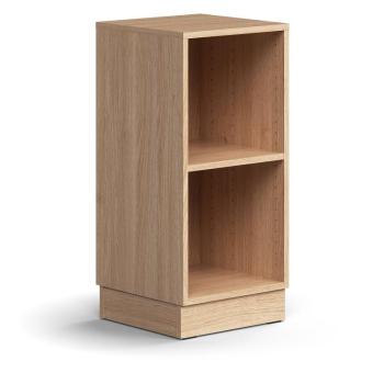 Knižnica QBUS, 1 polica, so soklom, 868x400x400 mm, dub obrázok