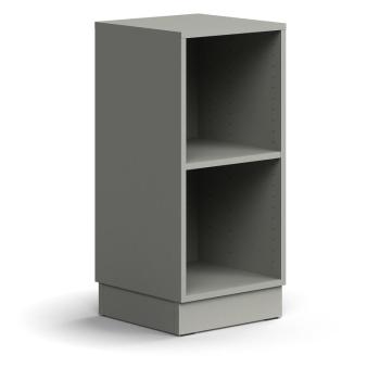 Knižnica QBUS, 1 polica, so soklom, 868x400x400 mm, svetlošedá obrázok