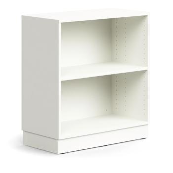 Knižnica QBUS, 1 polica, so soklom, 868x800x400 mm, biela obrázok