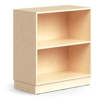 Knižnica QBUS, 1 polica, so soklom, 868x800x400 mm, breza obrázok