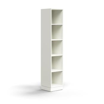 Knižnica QBUS, 4 police, so soklom, 2020x400x400 mm, biela obrázok