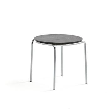 Konferenčný stolík ASHLEY, Ø570 x 470 mm, chróm, čierna obrázok