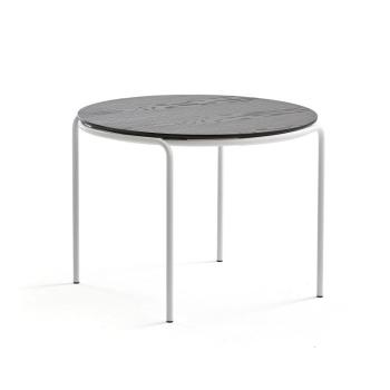 Konferenčný stolík ASHLEY, Ø770 x 530 mm, biela, čierna obrázok