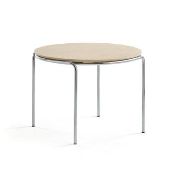 Konferenčný stolík ASHLEY, Ø770 x 530 mm, chróm, breza obrázok