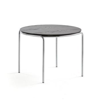 Konferenčný stolík ASHLEY, Ø770 x 530 mm, chróm, čierna obrázok