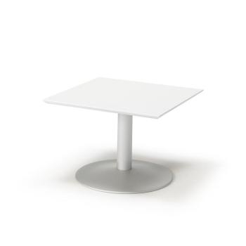 Konferenčný stolík CROSBY, 700x700x500 mm, biela / šedá obrázok
