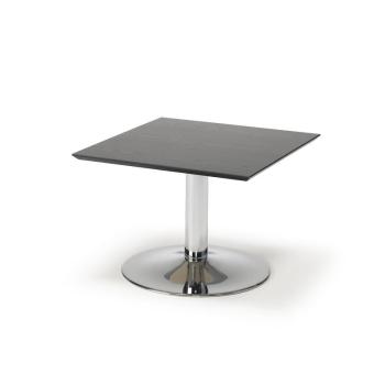 Konferenčný stolík CROSBY, 700x700x500 mm, čierna / chróm obrázok