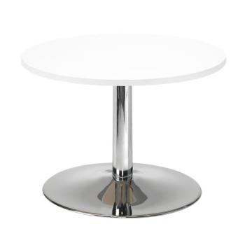 Konferenčný stolík MONTY, Ø700 mm, biela / chróm obrázok