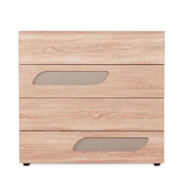 KONSIMO Komoda AVERO 4 zásuvky dub 110 x 103 x 42 cm obrázok