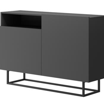 KONSIMO Komoda MORIO grafit 120 x 82 x 37 cm obrázok