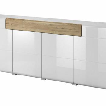 KONSIMO Komoda TOLEDO biely dub 208 x 83 x 39 cm obrázok
