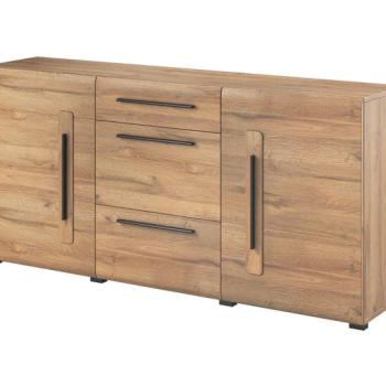KONSIMO Komoda TULSA 3 zásuvky dub 180 x 86 x 39 cm obrázok
