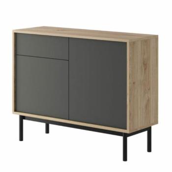 KONSIMO Komoda VARIA 1 zásuvka dub antracit 104 x 84 x 39 cm obrázok