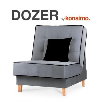 KONSIMO Kreslo DOZER šedé obrázok