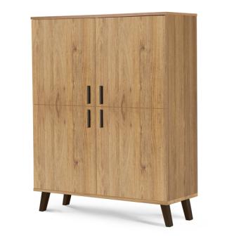 KONSIMO Policová komoda FRISK 4 dvierka dub 107 x 134 x 40 cm obrázok
