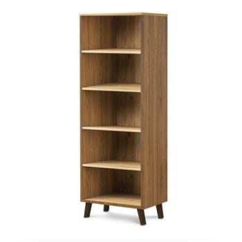 KONSIMO Regál FRISK 5 políc dub čierny 65 x 182 x 46 cm obrázok